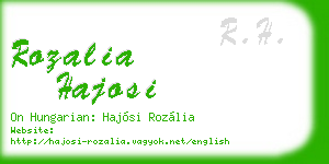 rozalia hajosi business card